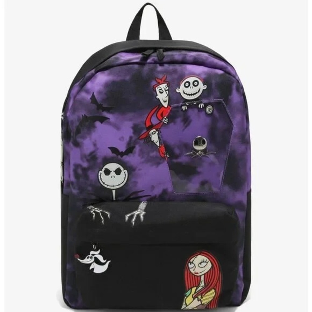 Disney The Nightmare Before Christmas‎ Purple Wash Pin Collector Backpack